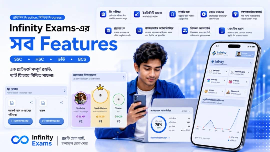 Infinity Exams সেরা অনলাইন শিক্ষা প্ল্যাটফর্ম 2026